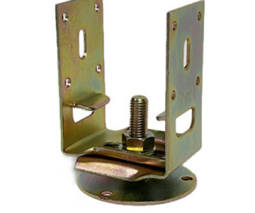 Опора для деревянного бруса регулируемая 80-120 мм, с пяткой, сталь 2.5 мм, 19020